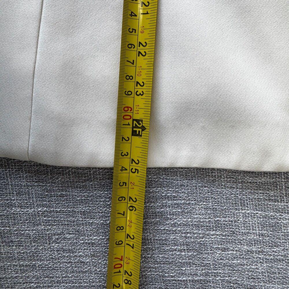 Plaza South Cream White Satin Shawl Collar Blazer Jacket Vintage Size 18 - Picture 12 of 13